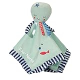 Personalizedブルーand Teal Octopus Lil Snuggler Blanky For Baby Boyまたは赤ちゃん女の子Blanket – 21インチ