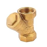 uxcell 水ゲートシングル方向弁 2.5cm 30mm メススレッド径 デュアルポート 真鍮