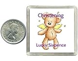Christening Gift Lucky Silver Sixpence Coin for Boys & Girls. Includes presentation box, great keeps