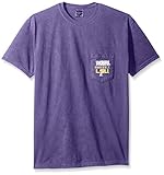 NCAA LSUタイガース野球フレーム半袖ポケットTシャツ、ミディアム、グレープ