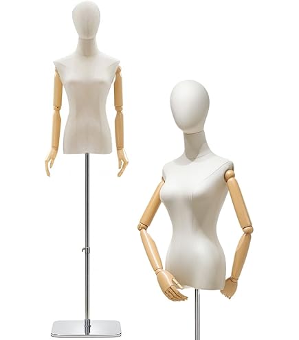 【美品】レディーストルソー 高さ調整可 両腕可動式 マネキン 木製 店舗 アーム Amazon.co.jp: レディーストルソー マネキン トルソー 可動式