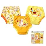 (イエロー/95cm)ベビー 下着 トレーニングパンツ トレパン 男の子 女の子 Disney ディズニー プーさん 3枚組 3層構造 肌着 男児 女児 ベビー