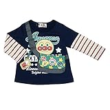 2018年 春物 アンパンマン 天竺 袖フェイク 長袖Ｔシャツ Anpanman ネイビー◇90cm