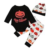 (プタス)Putars ベビー服 子供服 ロンパース 女の子 男の子 長袖 ハッピーハロウィン 帽子付き 可愛い 秋 冬 新生児 歩行服 出産お祝い 記念日 プレゼント 3-18ヶ月