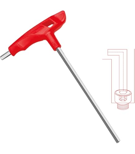Eklind 4mm T-Griff Sechskantschlüssel – Kugelförmig, 22,9 Cm Schaft, Made In USA, Industriequalität