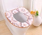 LONGPRO 便座カバー 便座クッション 心地よい肌ざわり 抗菌 防臭 トイレ便座カバー ベルクロタイプ (オレンジ)
