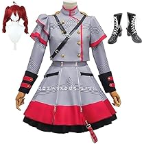 Amazon.co.jp: [fenglei] 重音テトコスプレ衣装 ＋ウィッグ ＋靴