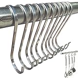 10パックキッチンツールプレミアムHeavy Duty S型フックステンレススチール(フラットBrushed Narrow ) – fengbao