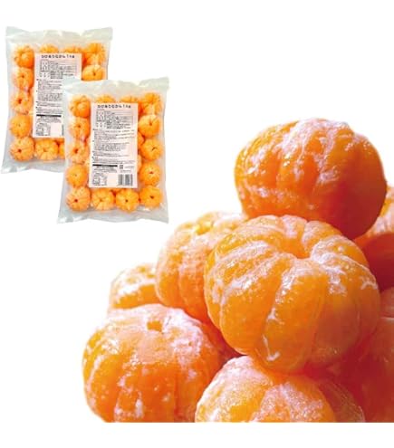 Amazon | 冷凍みかん むかん 業務用 1kg 八ちゃん堂 皮むき 外皮をむい