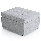 スツール 収納 裏返してテーブルに 木目天板 チェア オットマン 足置き テーブル サイドテーブル グレー