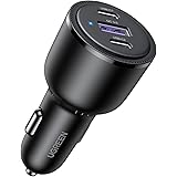 【65W 3ポート】 UGREEN シガーソケット USB C カーチャージャー 【PD 65W/20W+SCP 22.5W/QC 18W】 PD3.0/QC3.0/PPS対応 急速充電 車載充電器 iPhone15シリーズ/iPad/MackBoo