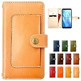 Galaxy A53 5G SC-53C SCG15 専用 栃木レザー 本革 手帳型 ケース カバー SC53C SC-53Cケース SC-53Cカバー SC53Cケース SC53Cカバー SCG15ケース SCG15カバー GalaxyA53 手帳ケース 手帳型ケース スマホケース ポケット付き こだわり親父 キャメル