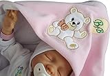 BlueberryShop Signature Hooded Velour Swaddle Wrap Blanket Sleeping Bag for Newborn baby shower GIFT