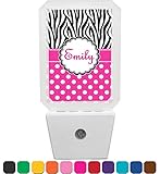 Zebra Print & Polka Dots Night Light ( Personalized )
