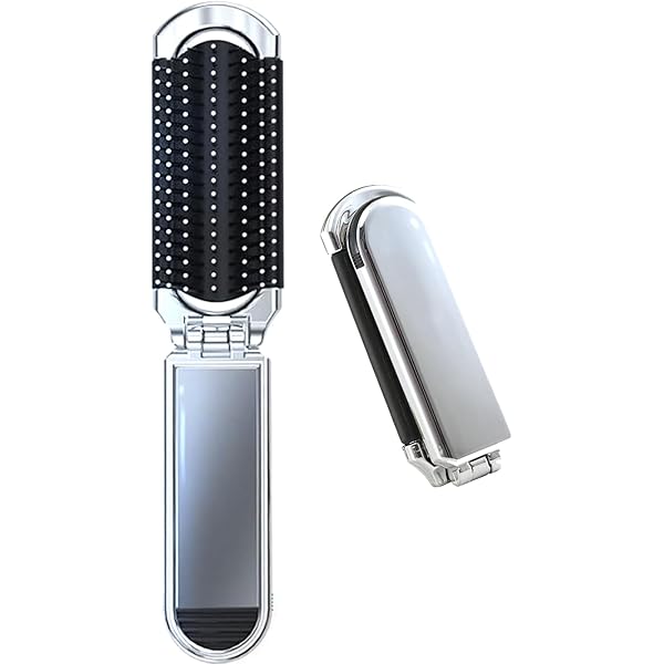 Amazon.co.jp: Coollooda 折りたたみブラシ 鏡付き 軽量 櫛 くしミラー