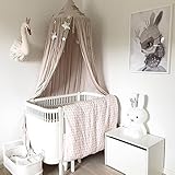 nakitalベッドキャノピーfor Girls Kids Crib Mosquito NettingドームプリンセスNetドームテントプリンセスコットン布赤ちゃん部屋装飾テント寝具for Child