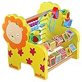 積み木 赤ちゃんおもちゃ　ビーズコースター 木のおもちゃ キリン形 ビーズメイズ 玉そろばん 幼児 出産祝い　お誕生日プレゼント