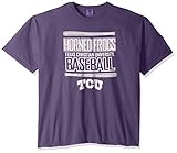 NCAA TCU Horned Frogs Baseball Bats半袖快適カラーTシャツ、XXL、グレープ