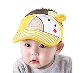 赤ちゃんの耐久性のある夏の帽子ファッション少年少女のトップ空のハットコットンサンハット19''Yellow