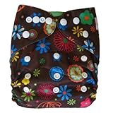 Ecoable All-In-One Bamboo Inner Cloth Diaper/Sewn-In Insert, Blossom by Ecoable
