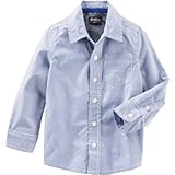 オシュコシュ OSHKOSH/ ストライプボタンフロントシャツ ストライプ トップス長袖シャツ 5歳【並行輸入】