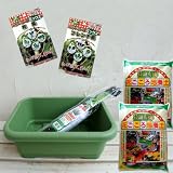 ベビーリーフミックス（フレンチ・和風）栽培セット（種2袋・培養土・プランター・虫よけネットセット） ノーブランド品