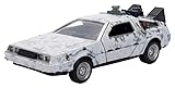 京商 (Kyosho) Jada Toys HOLLYWOOD RIDES バック・トゥ・ザ・フューチャー シリーズ 1/32 バック・トゥ・ザ・フューチャー タイムマシーン (デロリアン/凍結ver) 40周年記念/ブラウン博士トラックパッケージ (限定) 完成品 JADA36848