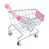 Creazy 2016 Mini Supermarket Handcart Shopping Utility Cart Mode Storage Basket Desk (Pink) by Creaz