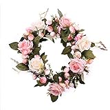 Vosarea 手作りの花輪人工ローズドアトリムは、結婚式の装飾を吊るす