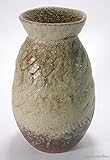古陶壷型花入　12号 （信楽焼・花瓶・花入れ・花器・壺・壷・水盤・H）　※幸せを呼ぶ幸運の黄色「風の水琴工房オリジナルキーホルダー」付きセット商品