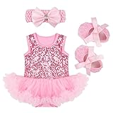 （イーエフイー）EFE　ベビースカート　赤ちゃん　幼児　子供ドレス　ベビー服　ベビーロンパース　スカート　ロンパース　ピカピカ　シューズ　靴　ヘッドバンド　チュチュ付き　ふわふわ　超かわいい　蝶結び　