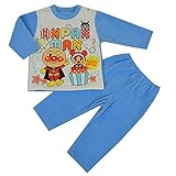 アンパン プリント裏起毛＆フリース パジャマ サックス◇80cm