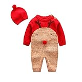 エルフ ベビー(Fairy Baby)クリスマスベビーロンパース 帽子付き トナカイ コスチューム 仮装 着ぐるみ 73cm