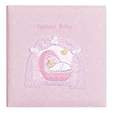 【お子様の誕生記念に刺繍アルバムを作成致します/ア-LB-605】フエルアルバム プレシャスベビー ピンク Lサイズ/ア-LB-605-P