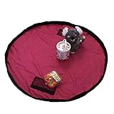 llzjおもちゃストレージバッグKids ToysオーガナイザーBaby RugポータブルLarge Tidyバッグストレージ巾着遊びマット子供家庭用クイックポーチナイロンソートアウト、C