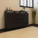 ES 幅120cm 電話台 ファックス台 北欧 TEL台 FAX台 国産 日本製 木製 リビングボード モデム ルーター収納 可能 カラー ブラウン BR grove fax 台 おしゃれ ダークブラウン オフィス