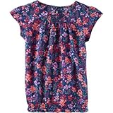 オシュコシュ OSHKOSH/ フローラルスモックドトップ プリント トップス半袖Tシャツ 4歳【並行輸入】