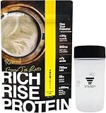 STEADY 完全栄養食 プロテイン タンパク質24g ホエイ ソイ 食物繊維 750億の乳酸菌 コラーゲン ほうじ茶ラテ風味 RICH RISE PROTEIN リッチライズプロテイン 750g (750g, ほうじ茶ﾗﾃ風味(シェイカー付))