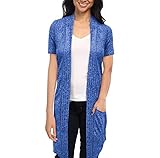 HyBrid & Company レディーズ レディースカジュアルノースリーブオープンフロントドレープカーディガン Lサイズ マルチカラー