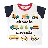 (ショコラ) chocola 車柄 袖切替Tシャツ 90 オートミール