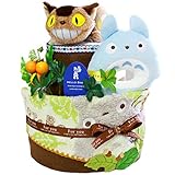 【名入れ刺繍可能】ジブリ・となりのトトロのおむつケーキ おもちゃとタオル付き 出産祝い 男の子 女の子