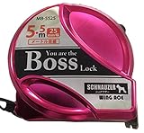 シュナウザー　メタルカラーコンベックス　BossLock（ボスロック）　メートル目盛　MB-5525 (レッド)