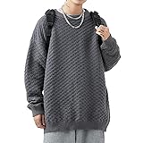 [Easykode] セーター メンズ ニット 長袖 冬服 きれいめ 上品 バスケット編み ニットソー 厚手 トップス あったかい ニットセ