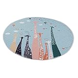 QIAONAI　ベビー　プレイマット　室内遊具　 動物柄　ラグマット　カーペット　可愛い　子供用プレイマット　軽量　滑り止め付　北欧風　ゲーム　遊び　床 きれい お片付けマット　おもちゃ　収納可能　遠