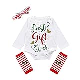 MIOIM ベビー服 ロンパース 女の子 男の子 長袖 クリスマス 秋 冬 新生児 ヘアバンド レッグウォーマー ボディスーツ セットアップ 出産お祝い 0-24ヶ月