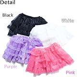 （スカート）NEW3レースチュールスカート （黒）【ダンス 衣装 パステル 原宿系 】