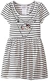 Blueberi Boulevard Baby Girls' Knit Striped Dress Jewel Necklace Cream 12 Months [並行輸入品]