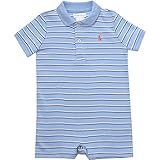 Ralph Lauren(ラルフローレン) ワンポイントボーダーポロカバーオール(LightBlue)/ショートオール 18M(12-18ヶ月) [並行輸入品]