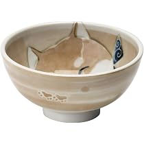 Amazon｜カネセ 笑いぬ(わらいぬ)軽量茶碗 ブラウン DG-008｜飯碗