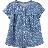 OSHKOSH(オシュコシュ) シャンブレーフローラルトップ トップス半袖Tシャツ 5歳【並行輸入】